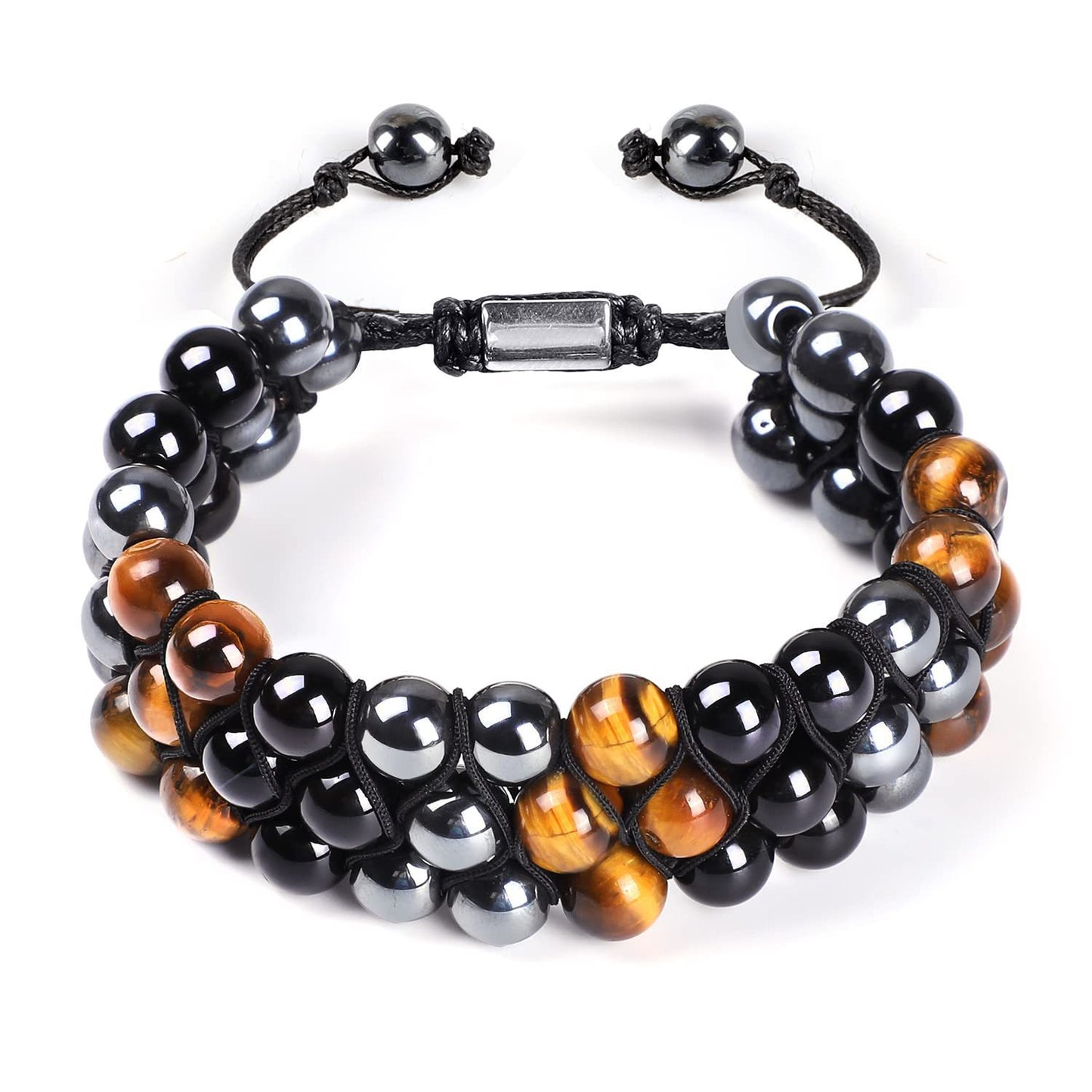 Unisex Animal Charm Alloy Bracelet with Natural Turquoise Agate and Crystal Stones
