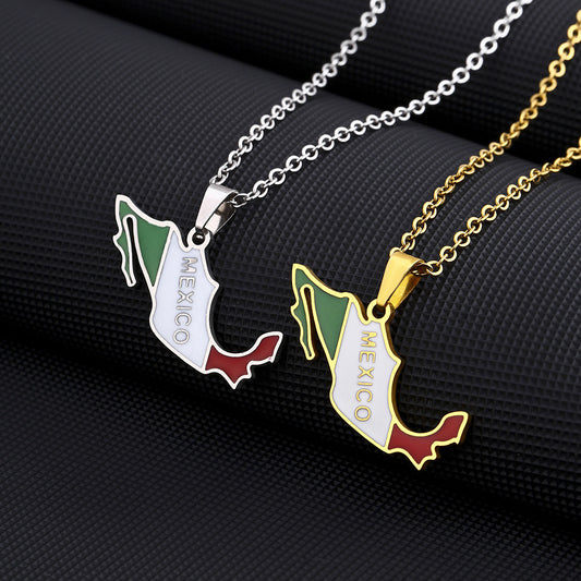 Collana geometrica in acciaio inossidabile con ciondolo in acciaio al titanio, catena a O elettrolitica, accessorio di moda unisex