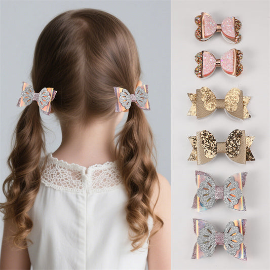 Fermaglio per capelli a forma di zucca di Halloween in stile cartone animato con fiocco, strisce di tulle e design arricciato per decorazioni di feste per bambini