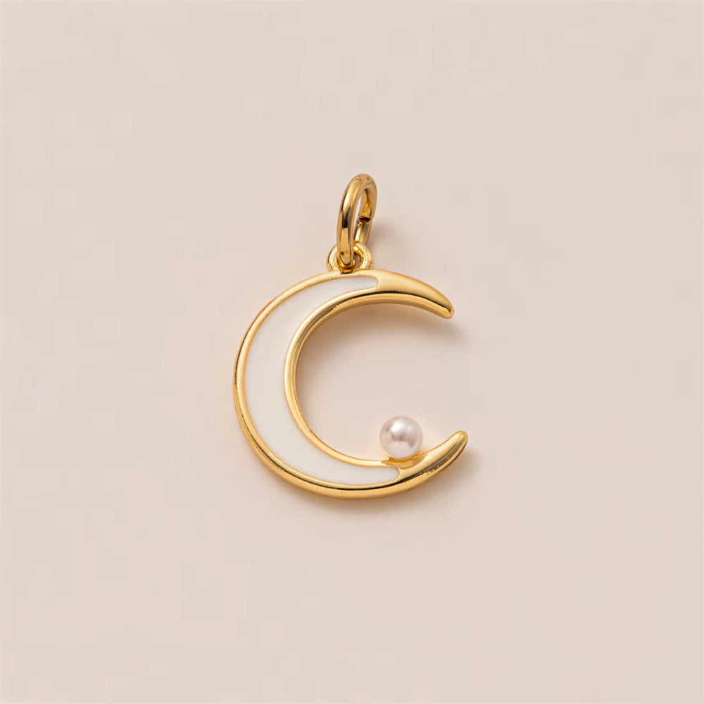 Minimalist Luxury 18K Gold Plated Brass Star Moon Heart Pendant Cable Chain Necklace Unisex