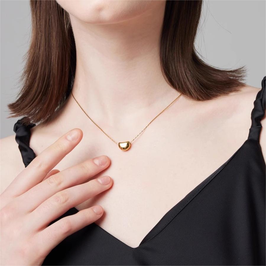 Minimalist Geometric Titanium Steel Plated Necklace for Women Locket Chain with Irregular Design Elegant Office Wear Clavicle Chain