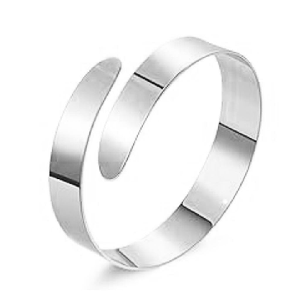 Minimalist Geometric Plated Iron Cuff Bracelet Adjustable Open Arm Ring for Women