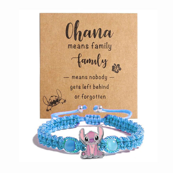 Bracciale Artigianale per Bambini con Ciondolo a Stella in Lega Ispirato al Cartone Animato della Principessa Anna