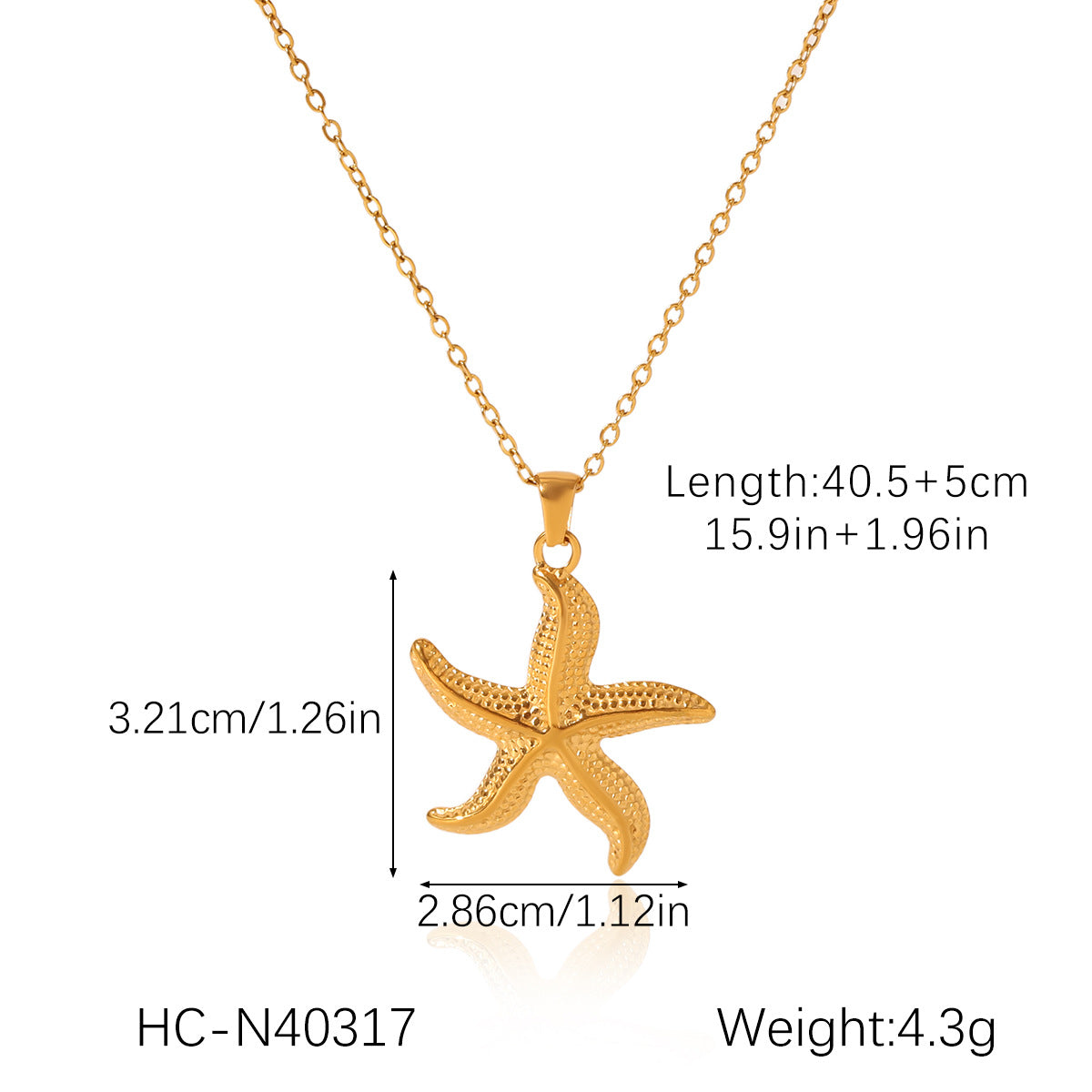 Set di collane minimalista con stelle marine e conchiglie, ispirato all'oceano, in acciaio inossidabile con finitura placcata per donne