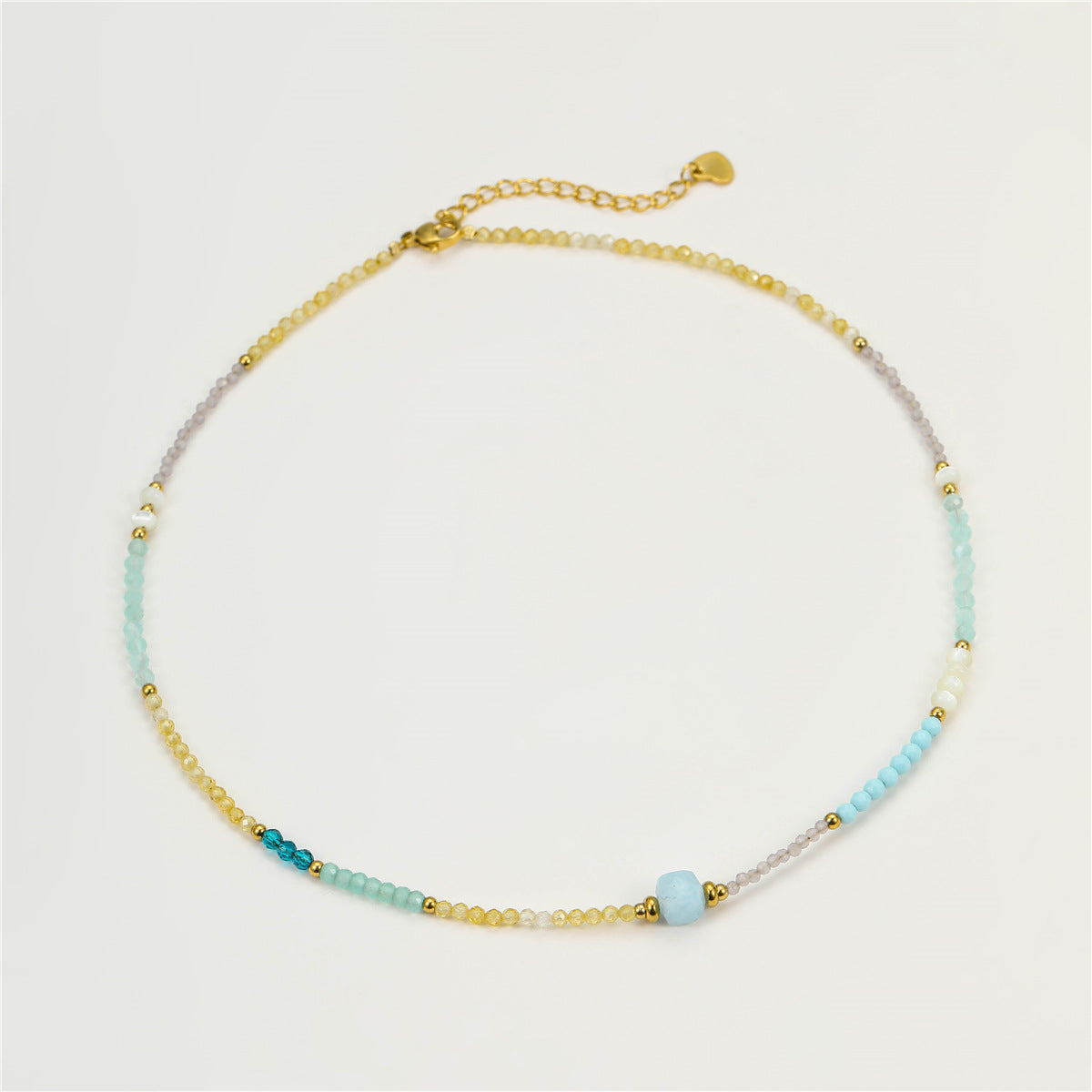 Elegante Collana con Pendente in Acciaio Inossidabile con Perline, Stile OL, Placcata, da Donna