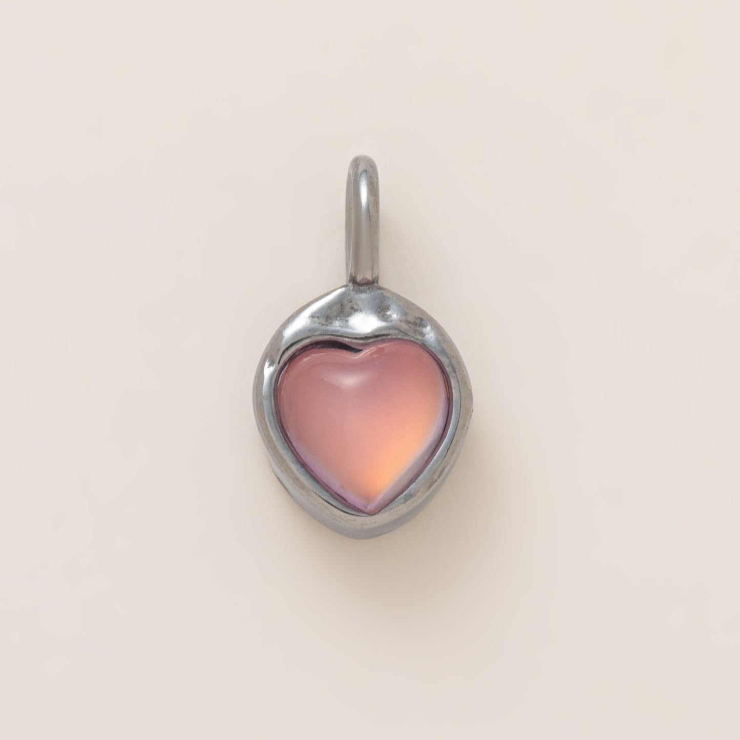 Fashion Plated Stainless Steel Cubic Zirconia Charm Bar Pendant