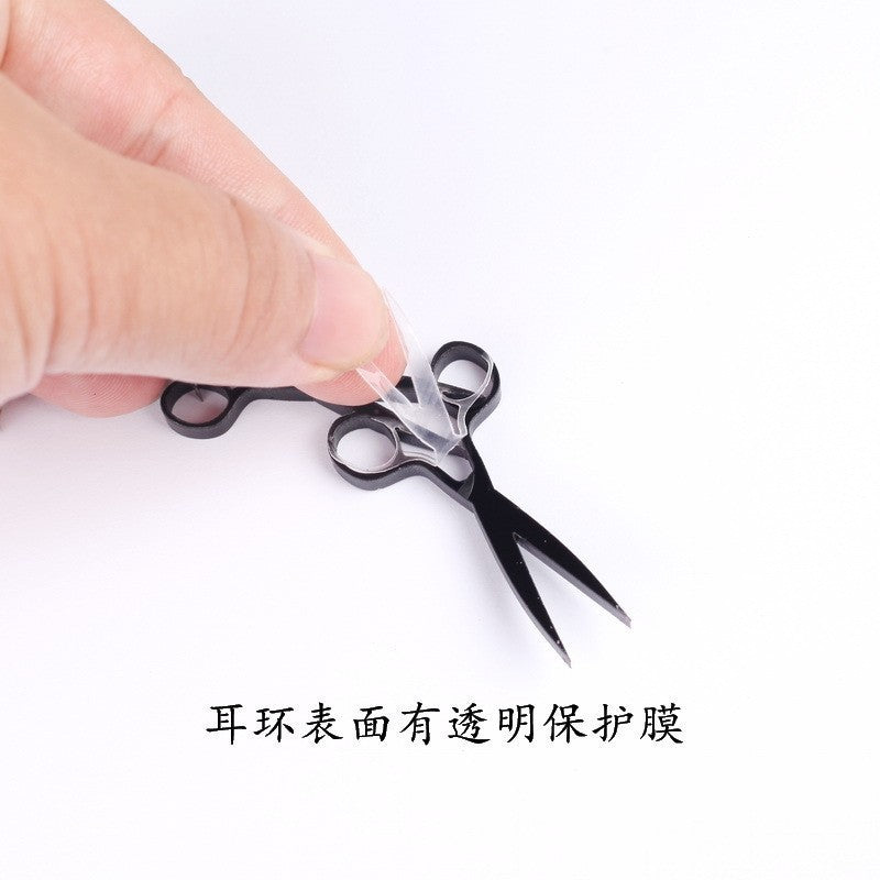 Pendientes de tijera acrílicos con diseño geométrico de estilo gótico para mujer con diseño minimalista atrevido