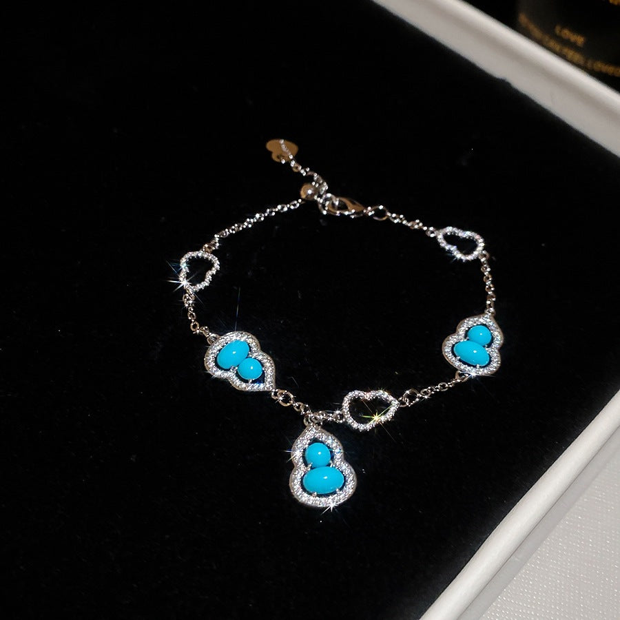 Luxury Elegant Brass Plated Crystal Cubic Zirconia Beaded Bracelet for Women