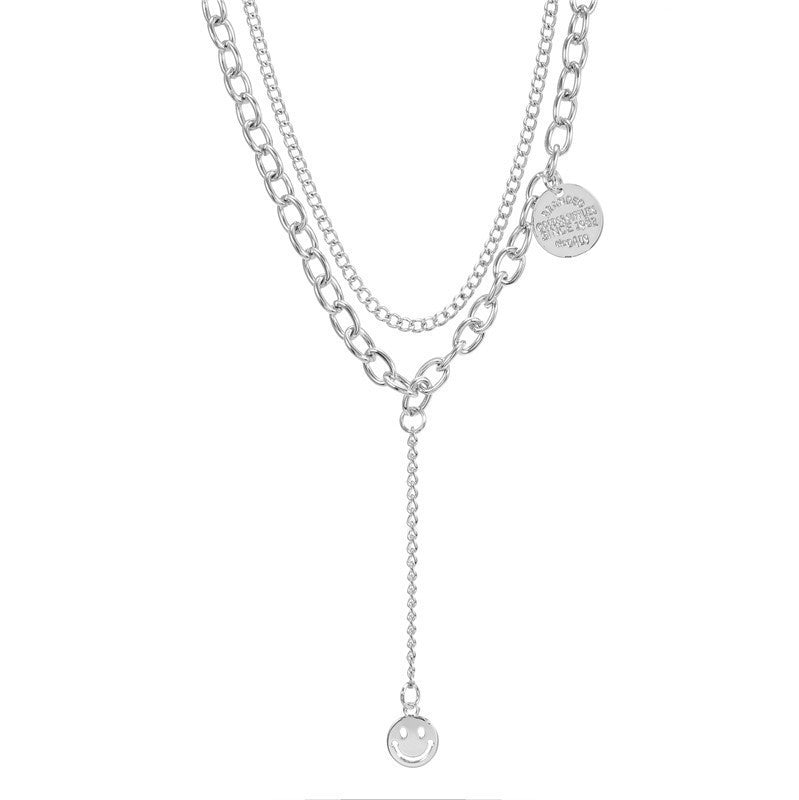Casual Geometric Alloy Ball Chain Necklace