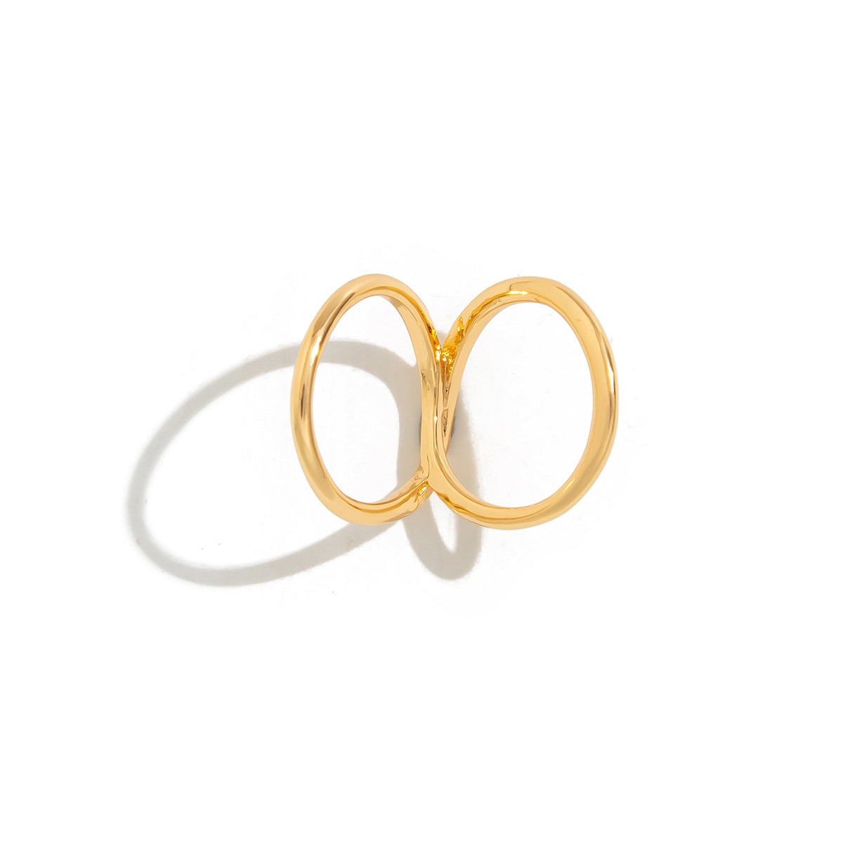 Anello da donna minimalista a cerchio cavo geometrico in lega placcata