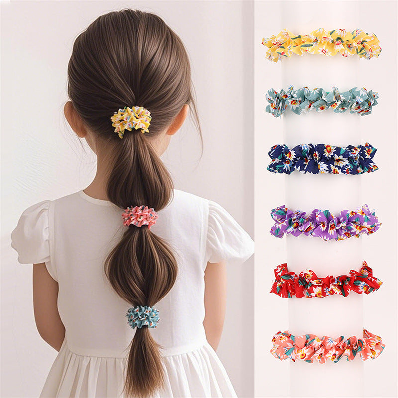 Cartoon Character Shaped Children's Hair Ties Set in Pastel Macaron Colors with Knitted Fabric Construction for Girls Aged 3 to 10 Years