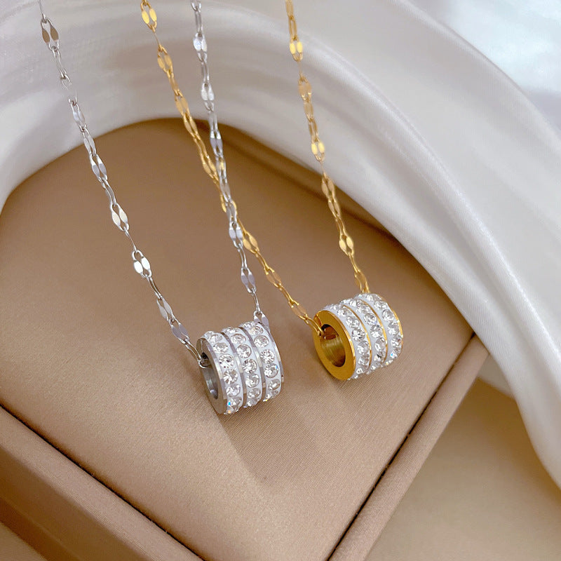 Minimalist Titanium Steel Geometric Collar Chain Necklace for Unisex with Gold and Silver Plating