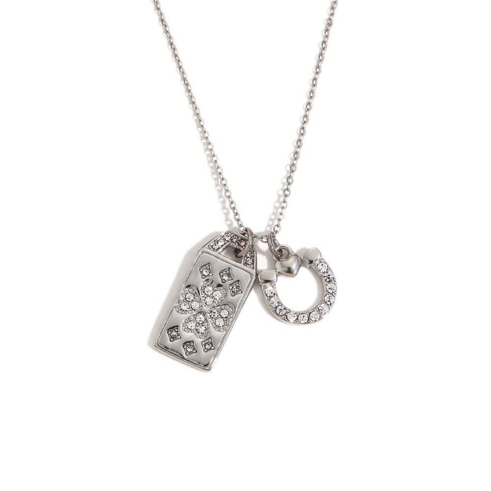 Collana con Pendente a Cuore Floreale Vintage in Agata Rossa da Donna con Catena in Acciaio Inox e Placcatura in Oro 18K