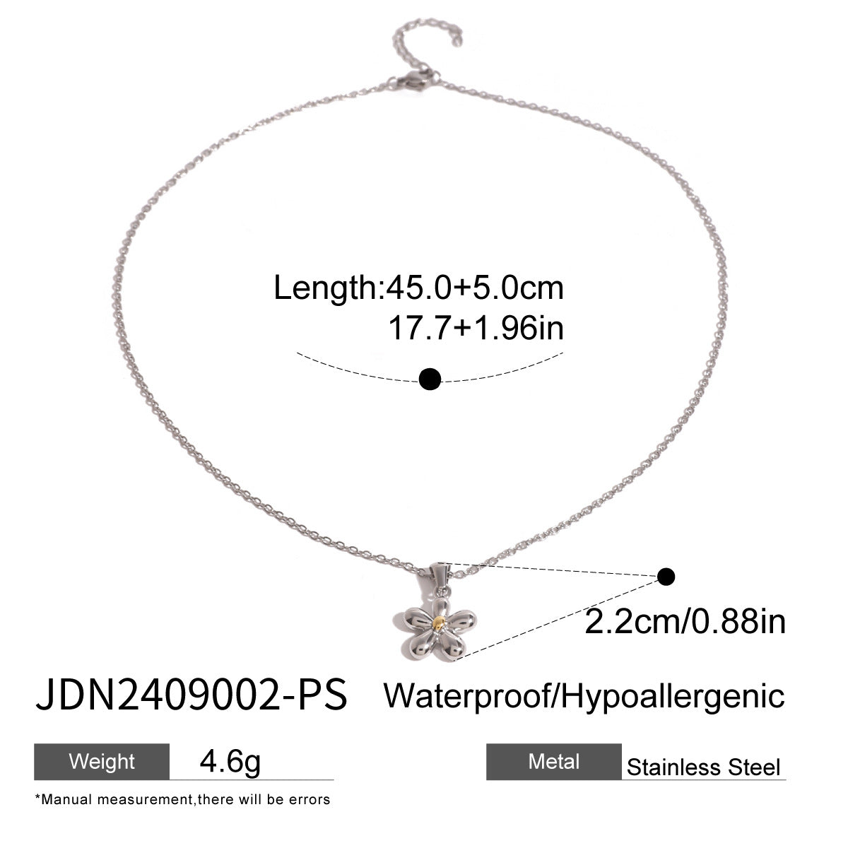 Minimalist Geometric Heart Stainless Steel Necklace with Simulated Pearl and Cubic Zirconia PVD Plated for Women