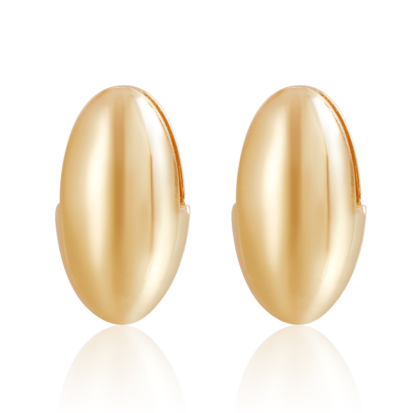 Minimalist Geometric Alloy Stud Earrings with Plated Finish for Women — Round Hexagonal Square Beveled Edges Design