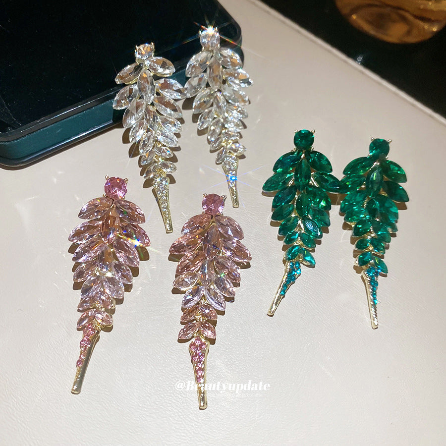 Orecchini a perno da donna geometrici eleganti rotondi con strass in lega con perni in acciaio