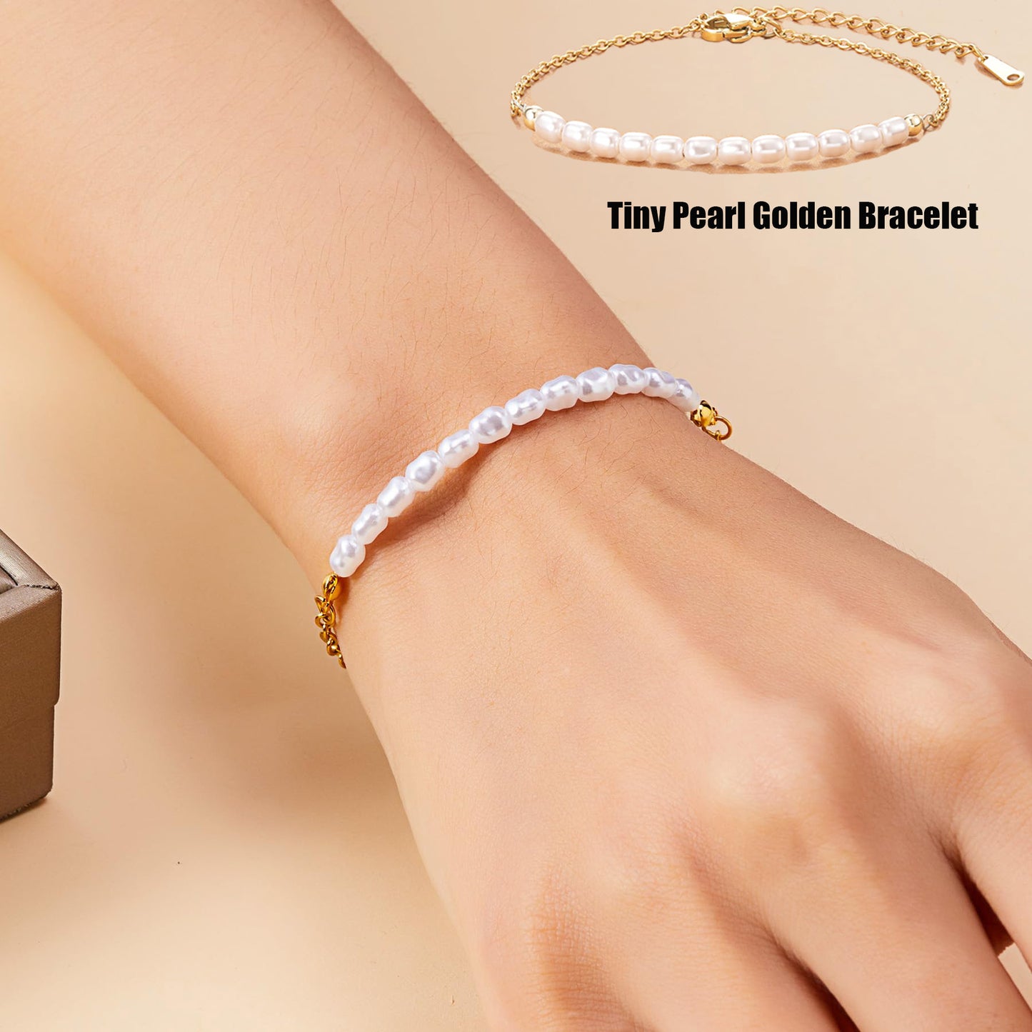 Sweet Teardrop Pearl Stainless Steel Bracelet Unisex Handmade Jewelry