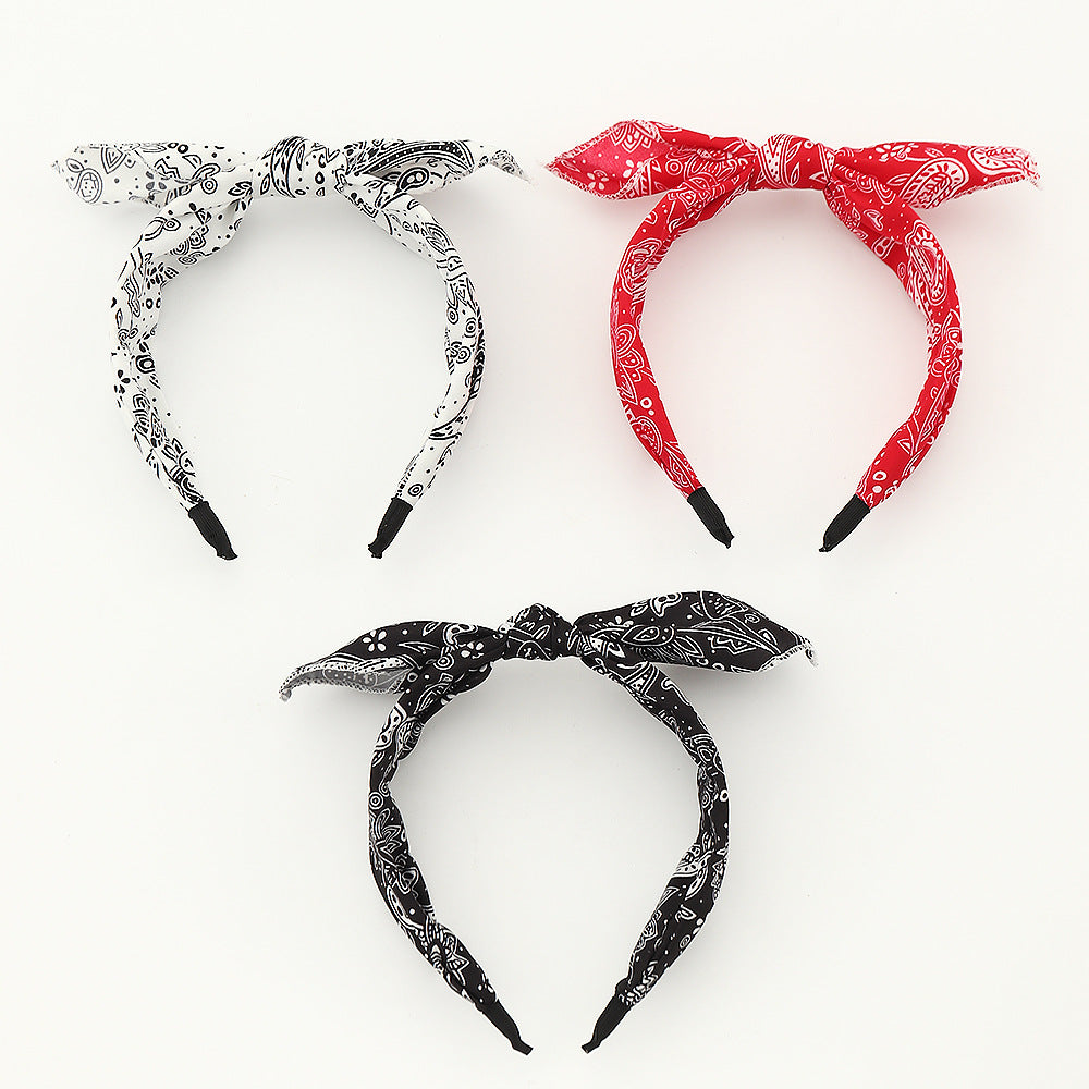 Cinta para el pelo minimalista en blanco y negro con diseño de lazo para niñas, estilo tutú retro, diadema ancha con diseño de corona alta