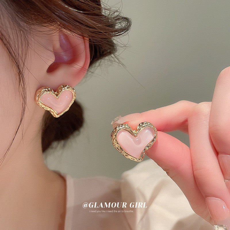Pendientes de Flores Geométricas con Incrustaciones de Diamantes de Imitación en Cobre Bañado y Postes de Acero Inoxidable para Mujer, Joyería de Oreja de Lujo Minimalista y de Moda para el Día a Día