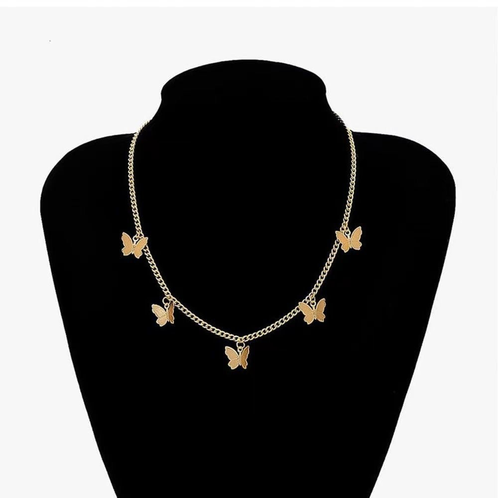 Sweet Butterfly Titanium Steel Plated Necklace for Women