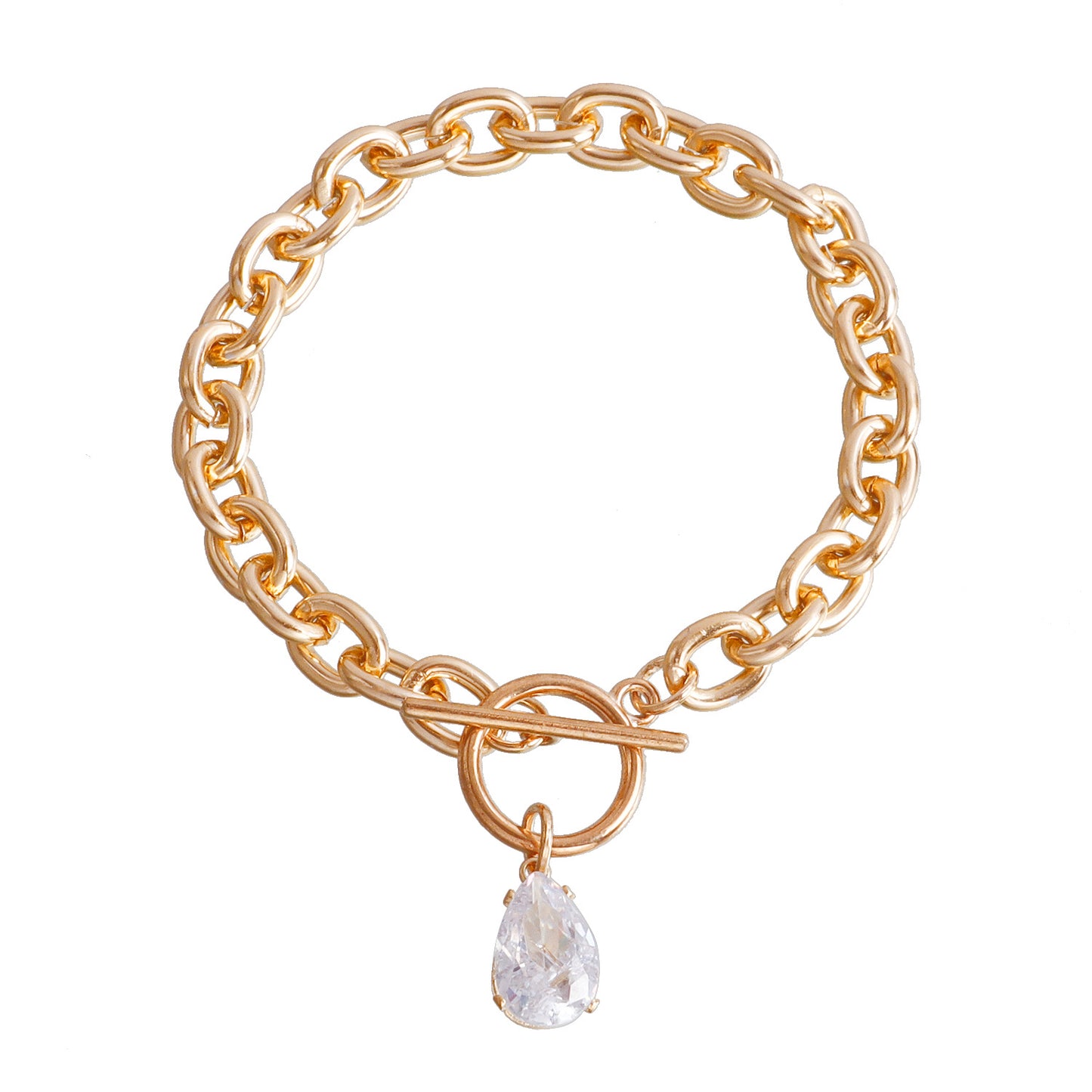 Minimalist Geometric Black and White Mother-of-Pearl Bracelet for Women with Alloy Chain and Plated Finish