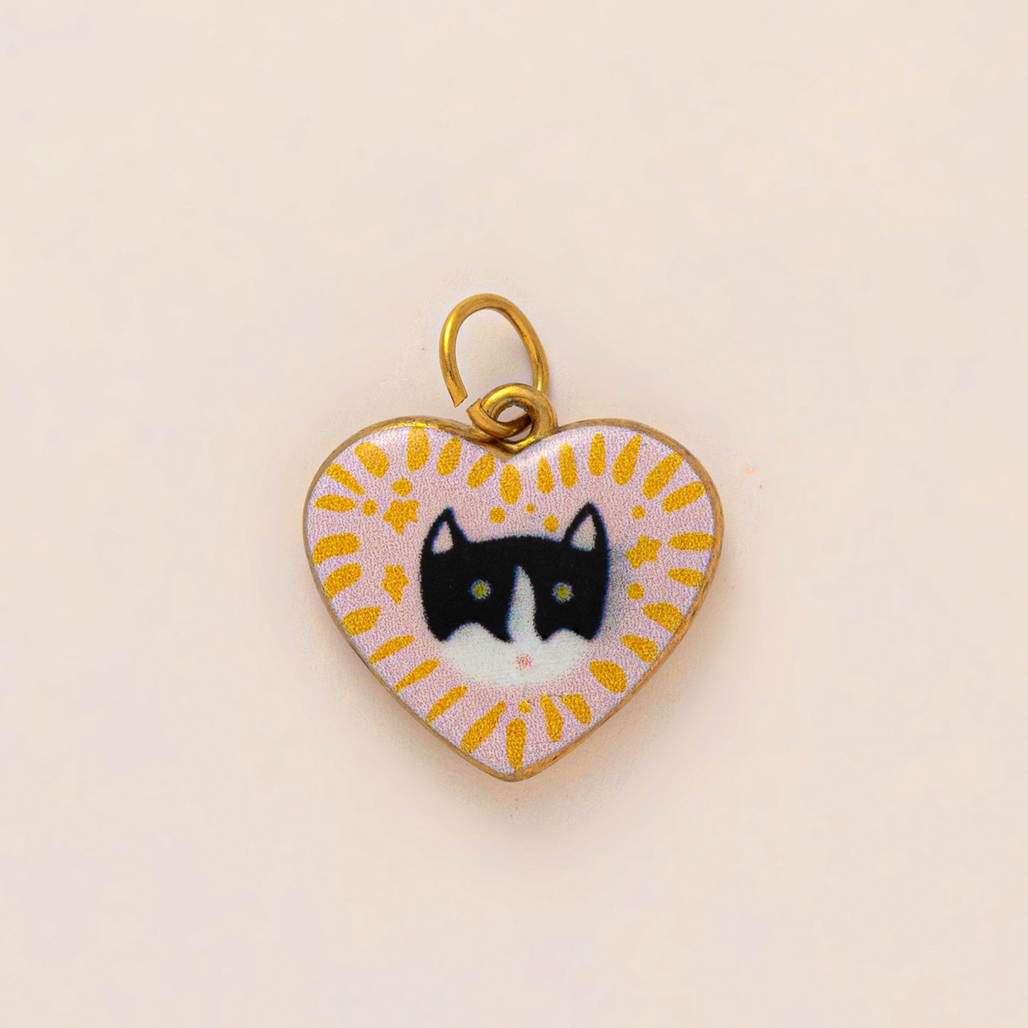 Vintage 18K Gold Plated Stainless Steel Animal Plant Charm Bar