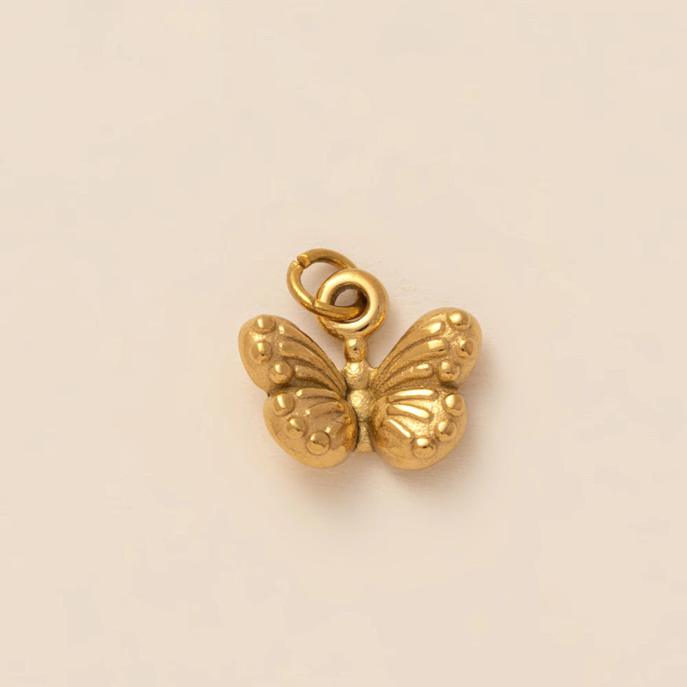 Vintage Cartoon Animal Geometric 18K Gold Plated Stainless Steel Charm Bar