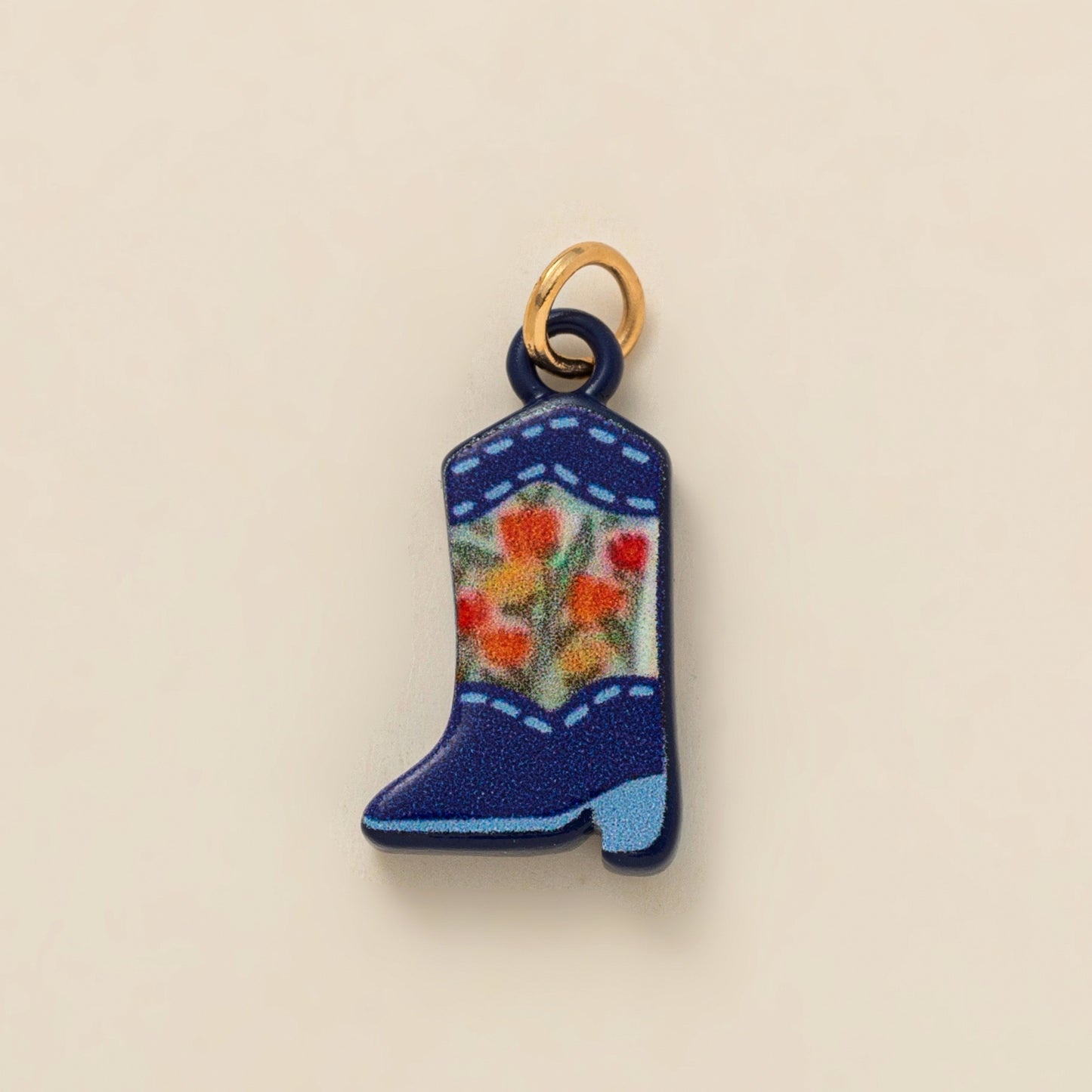 Sweet Floral Plated Brass DIY Charm Bar Shoe Buckle Pendant