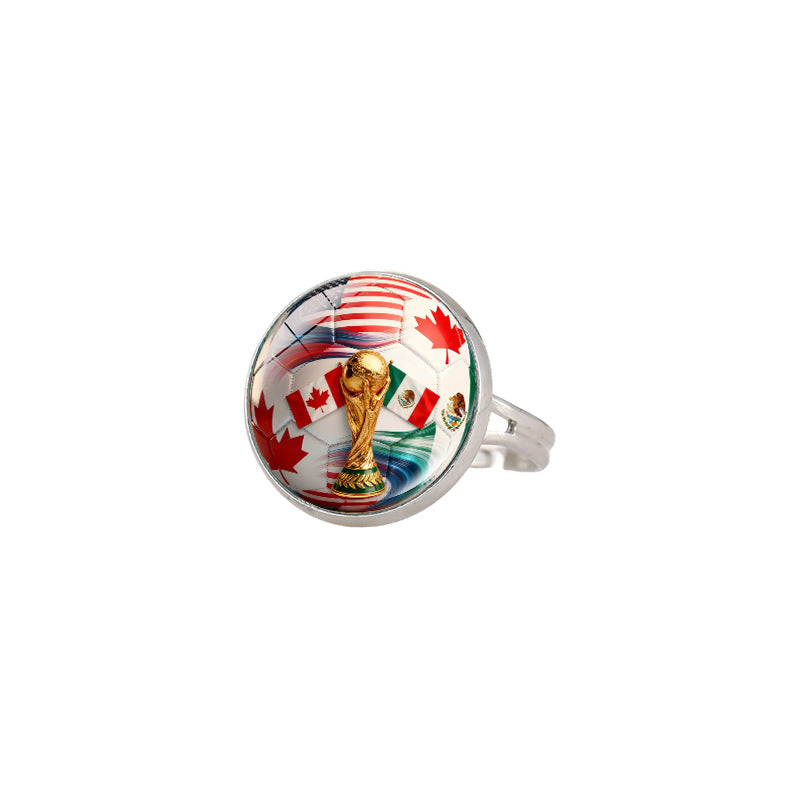 Anello sportivo geometrico in lega placcata, unisex, fascia regolabile