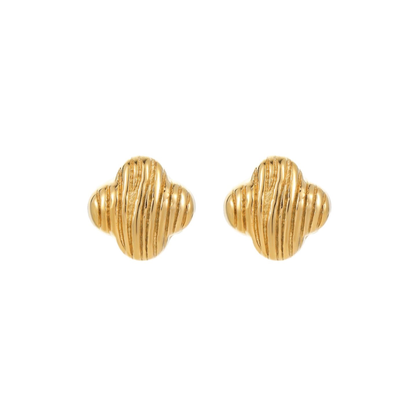 Orecchini a perno geometrici cavi a quadrilatero irregolare minimalisti francesi vintage da donna in acciaio inossidabile placcato oro 18 carati