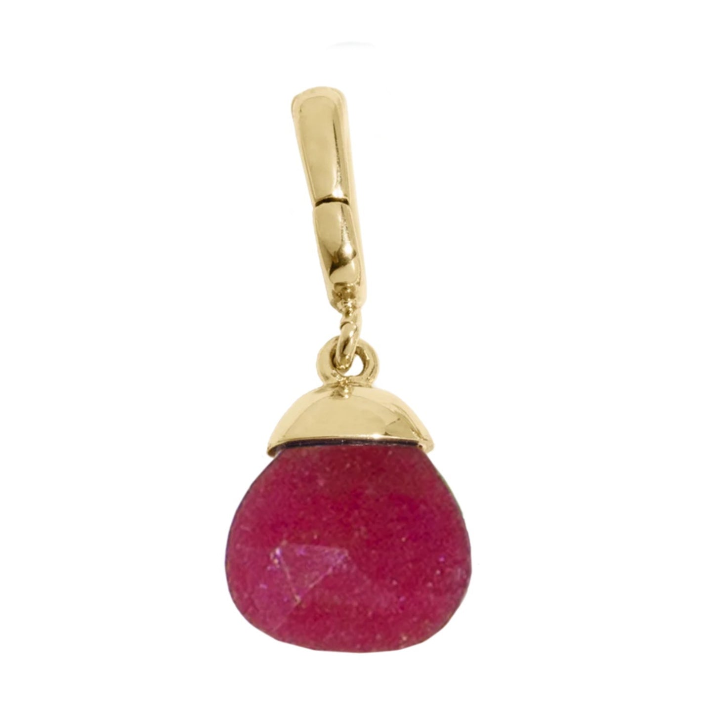 Colorful Birthstone Cubic Zirconia Teardrop Plated Stainless Steel Necklace
