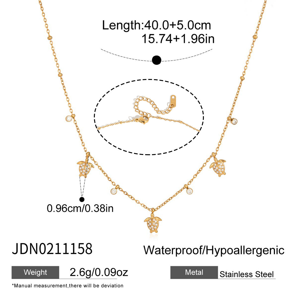 Elegant Round Geometric Cubic Zirconia Stainless Steel and Titanium Steel Jewelry Set for Women with Plated Cable Chain