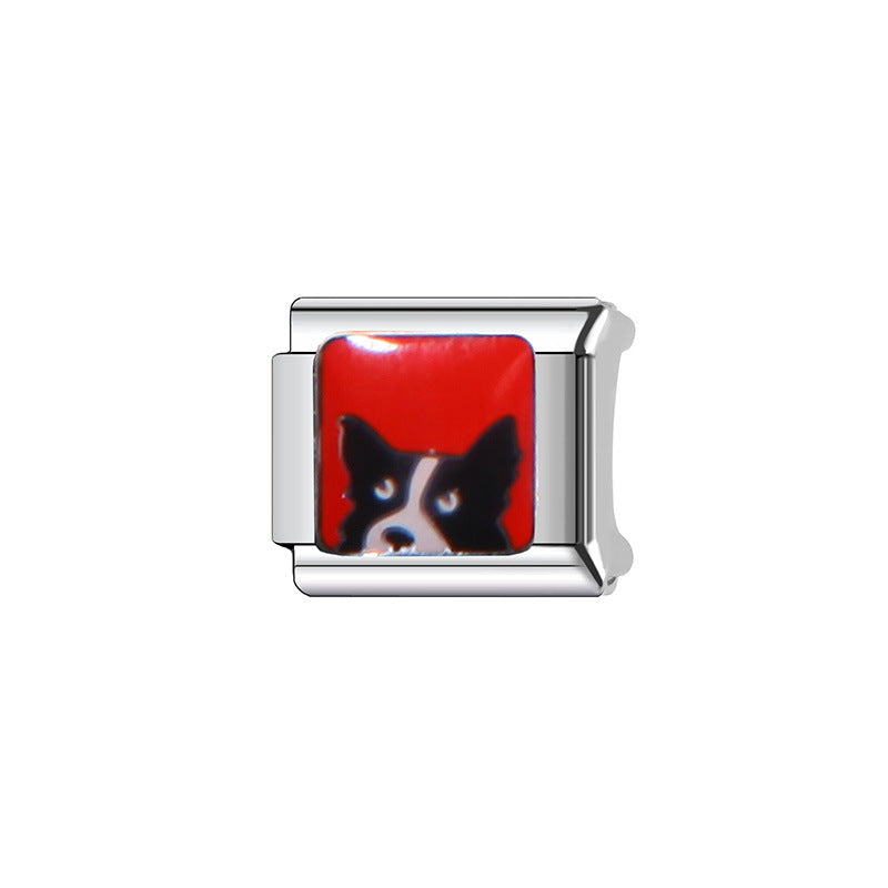 Sweet Cartoon Animal Stainless Steel Plated Charm Bar for Unisex