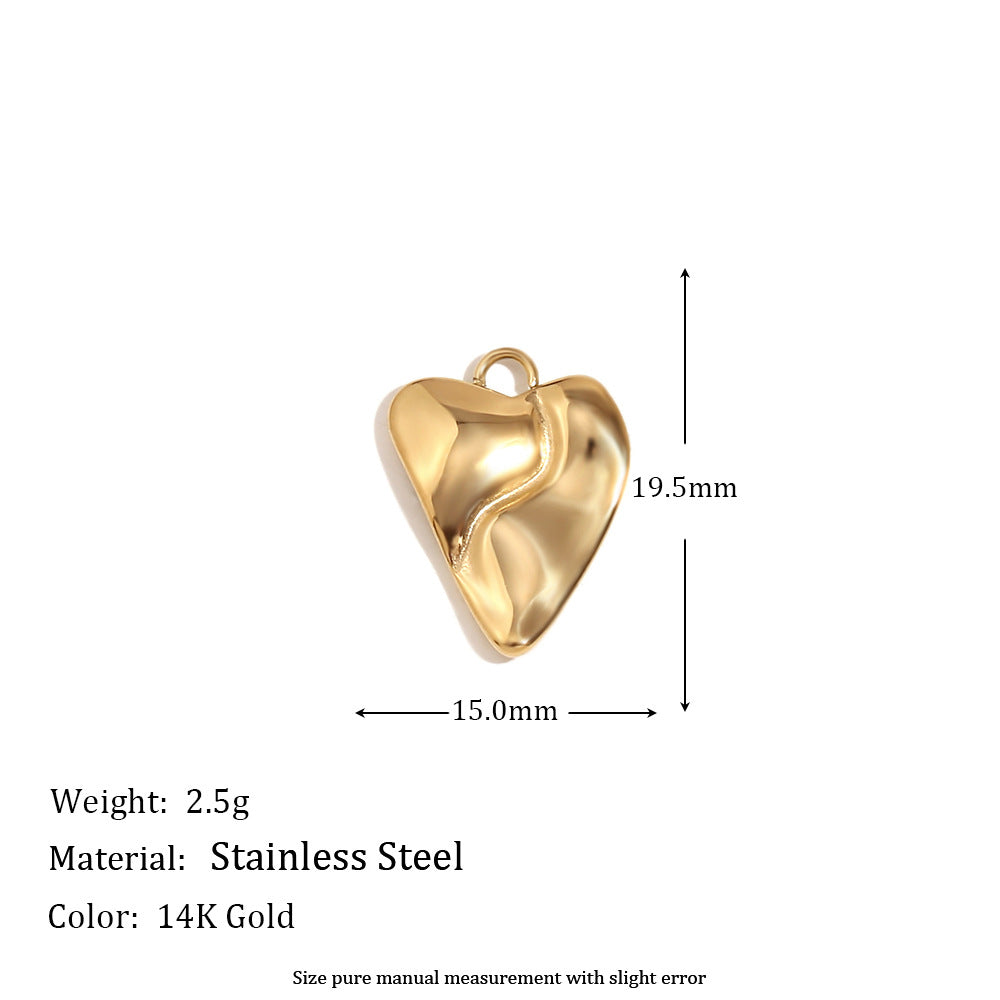 Elegant 14K Gold Plated Stainless Steel Marine Shell Smiley Face Charm Bar