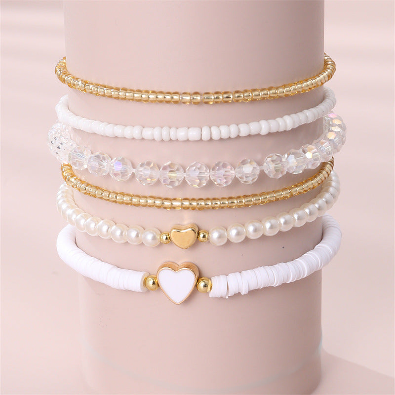 Tobillera Minimalista de Mariposa y Estrella con Cuentas de Cristal, Tobillera Hecha a Mano en Pequeños Lotes para Niñas