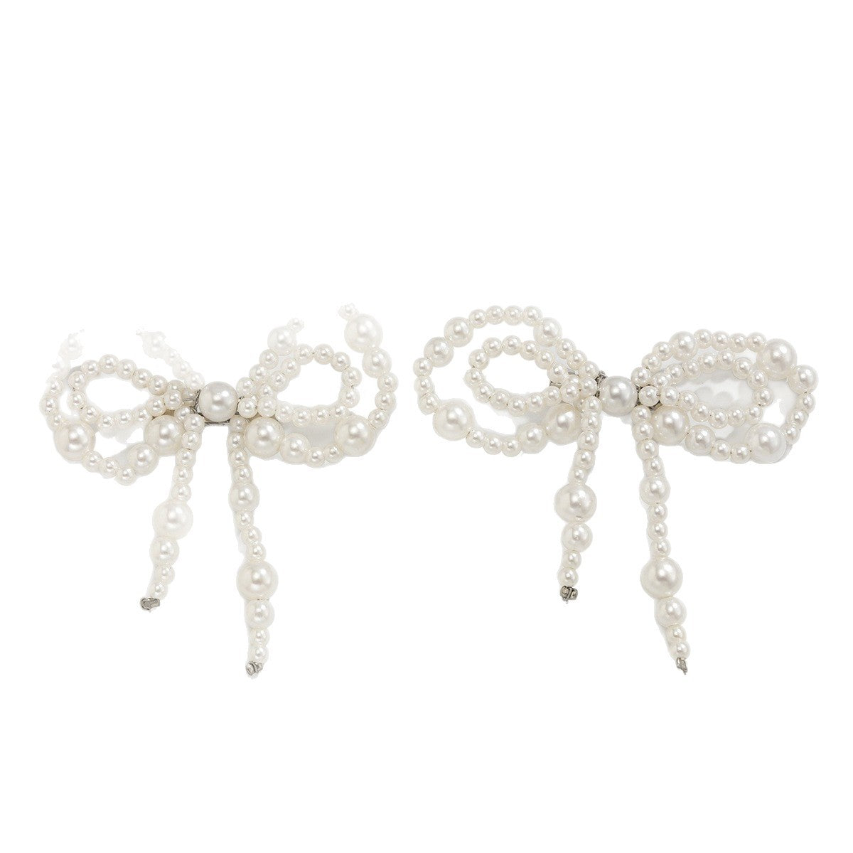 Minimalist Imitation Pearl Ball Chain Anklet with Bow Pendant for Women
