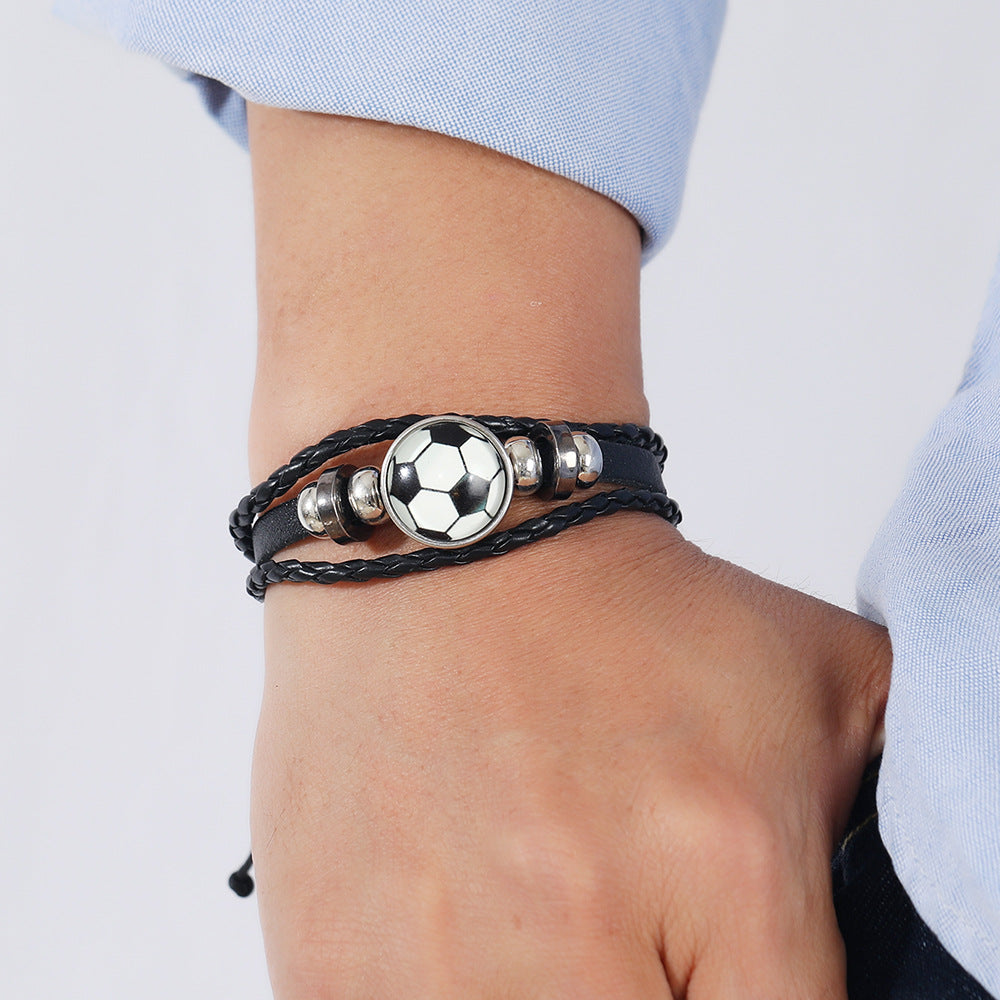Unisex Geometric Leather Bracelet