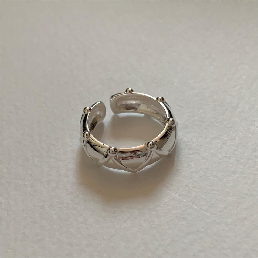 Anello minimalista in argento sterling S925 da donna con design a fascia circolare geometrica