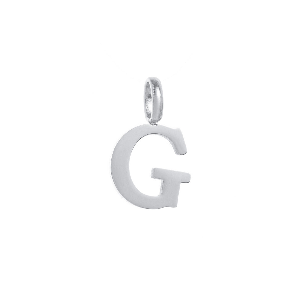 Minimalist Titanium Steel 18K Gold Plated PVD Letter Charm Bar