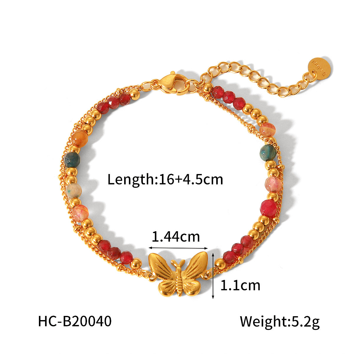 Vintage French Court Style 18K Gold Plated Stainless Steel Geometric Sun Pendant Necklace for Women with Natural Stone Beads