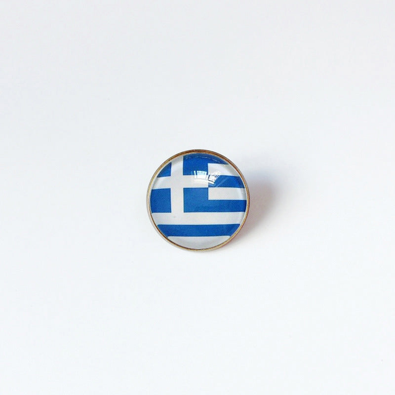 Pin de Solapa de Aleación Esmaltado Personalizado con Diseño de Bandera del Mundo para Hombres y Mujeres