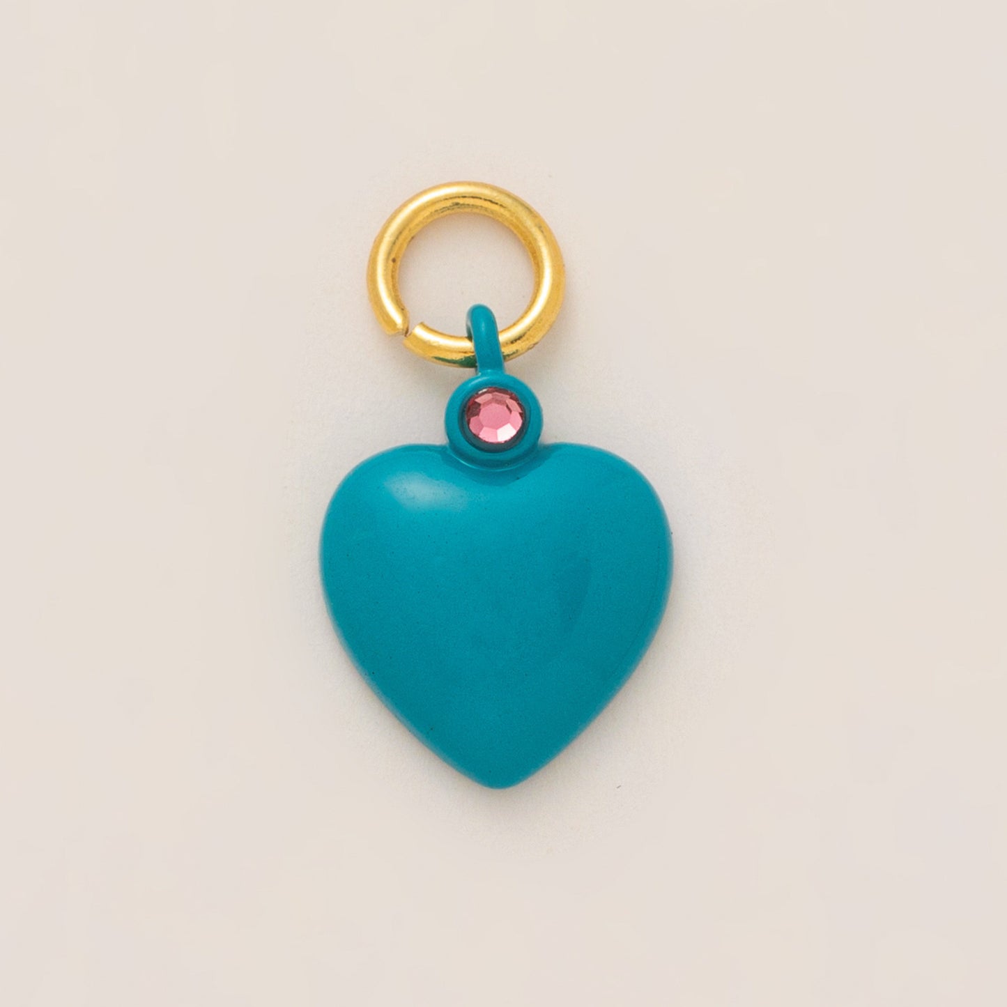 Vintage Heart Brass Plated Pendant Charm Bar for Unisex