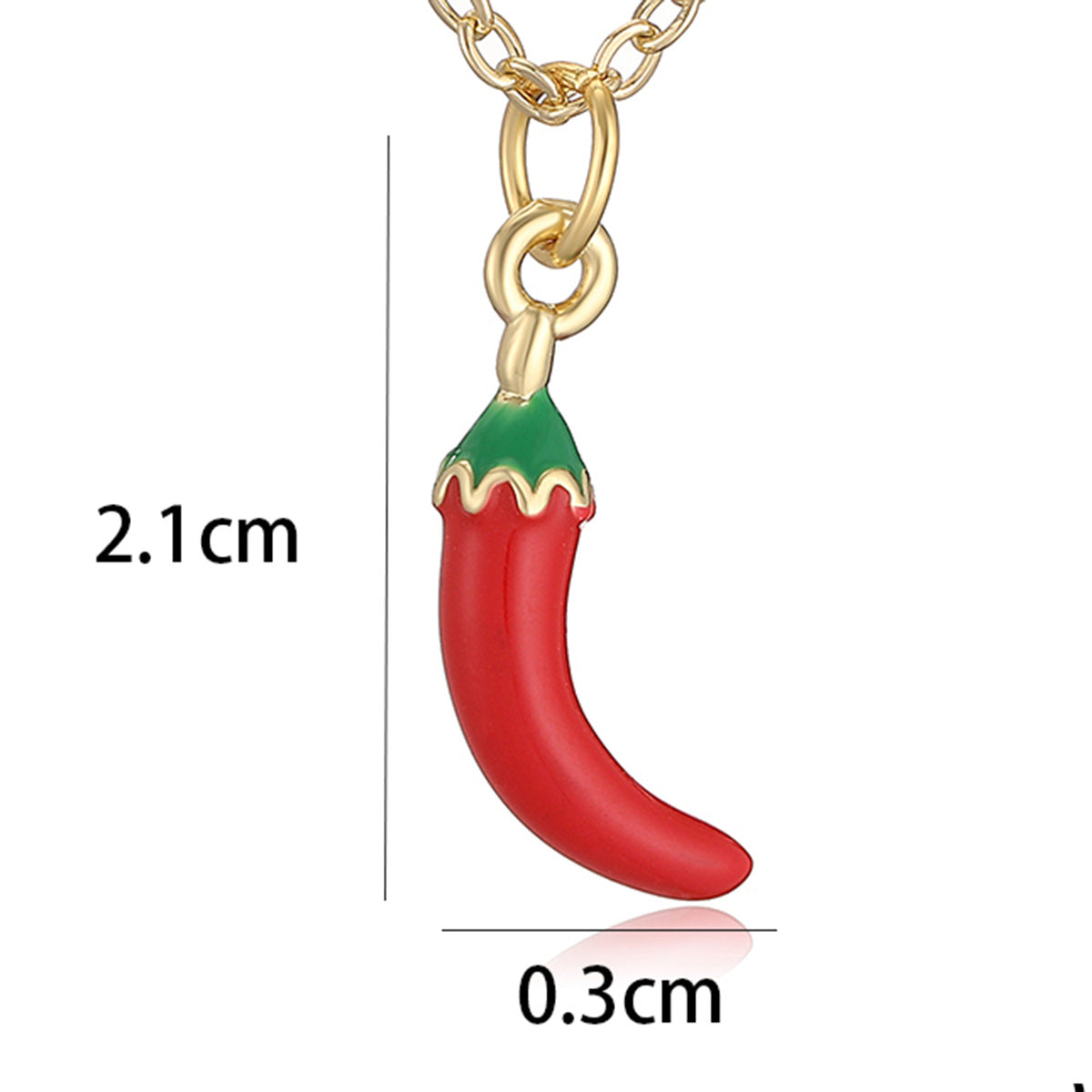 Barra de Abalorio de Frutas Esmaltadas Minimalistas con Baño de Oro de 18K