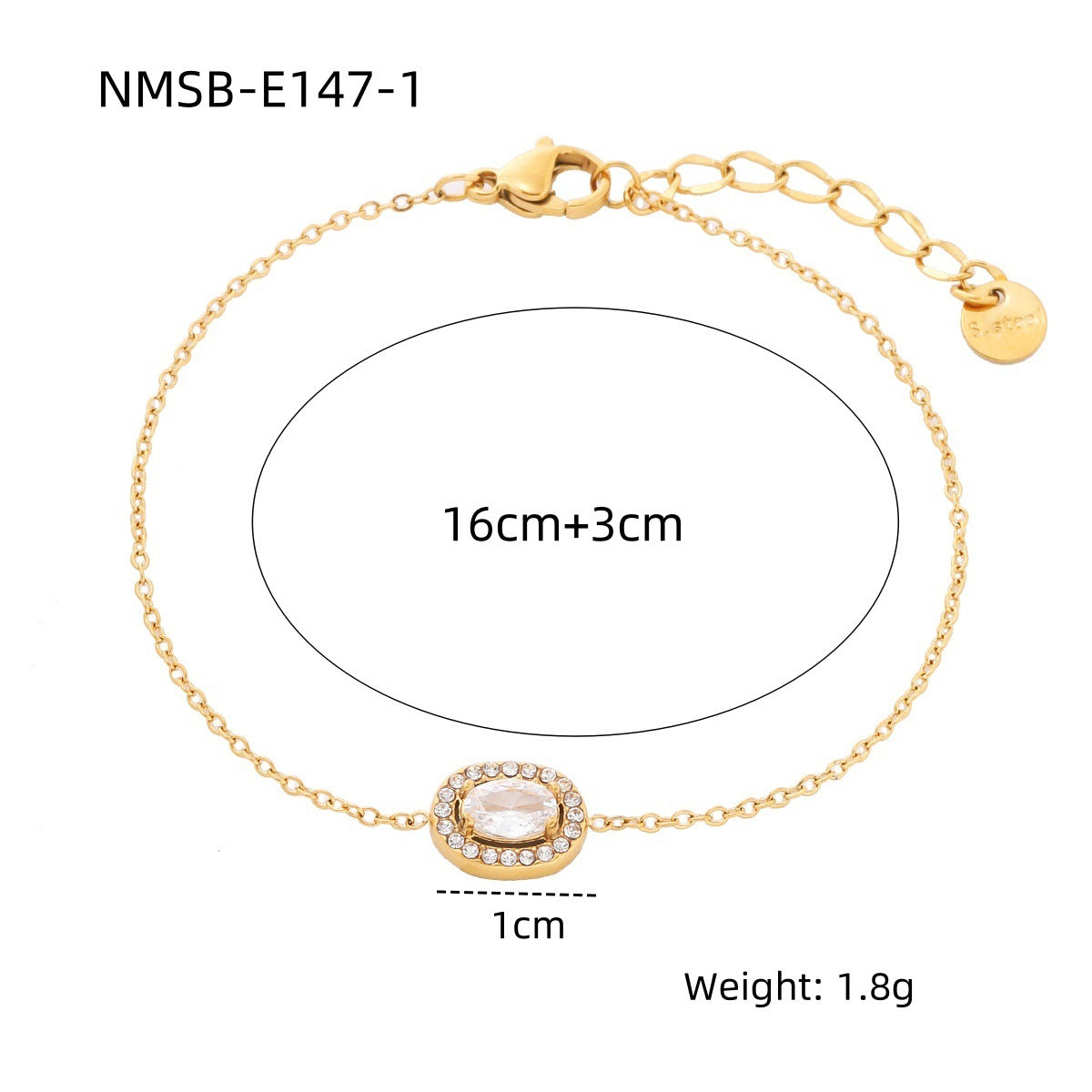 Pulsera minimalista de acero de titanio en forma de corazón para mujer con baño de oro de 18K e incrustaciones de diamantes de imitación, joyería hipoalergénica de acero inoxidable