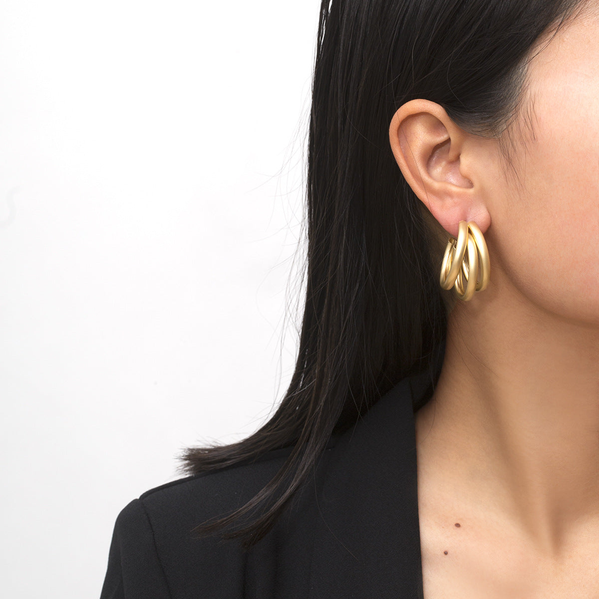 Orecchini a perno geometrici a stella minimalisti vintage in lega per donna