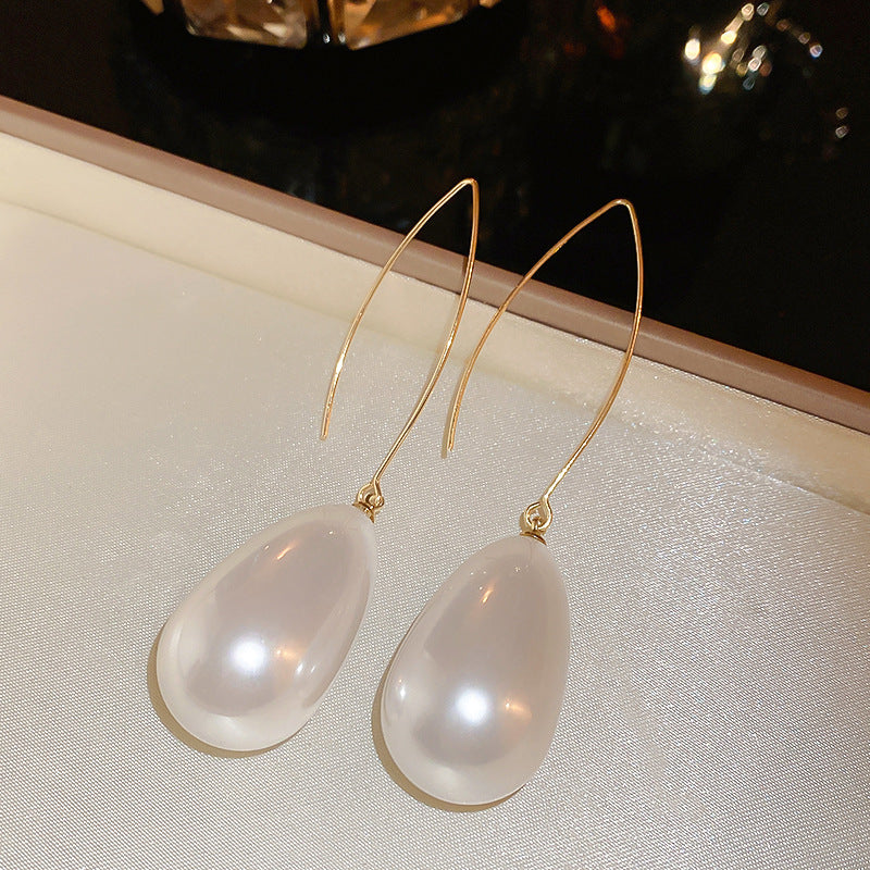 Elegantes pendientes de lágrima de cobre chapado para mujer con postes de plata de ley 925, joyería minimalista de moda de lujo para la oficina y uso diario