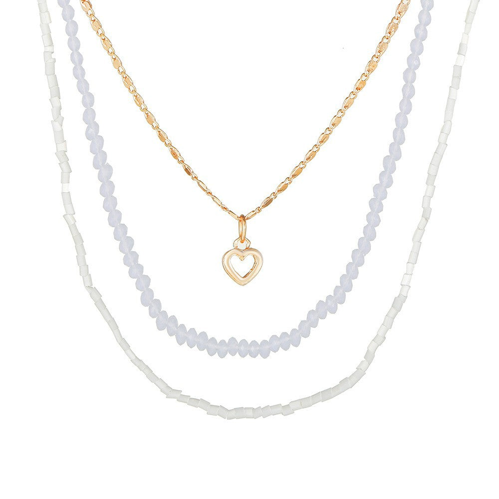 Casual Geometric Alloy Ball Chain Necklace