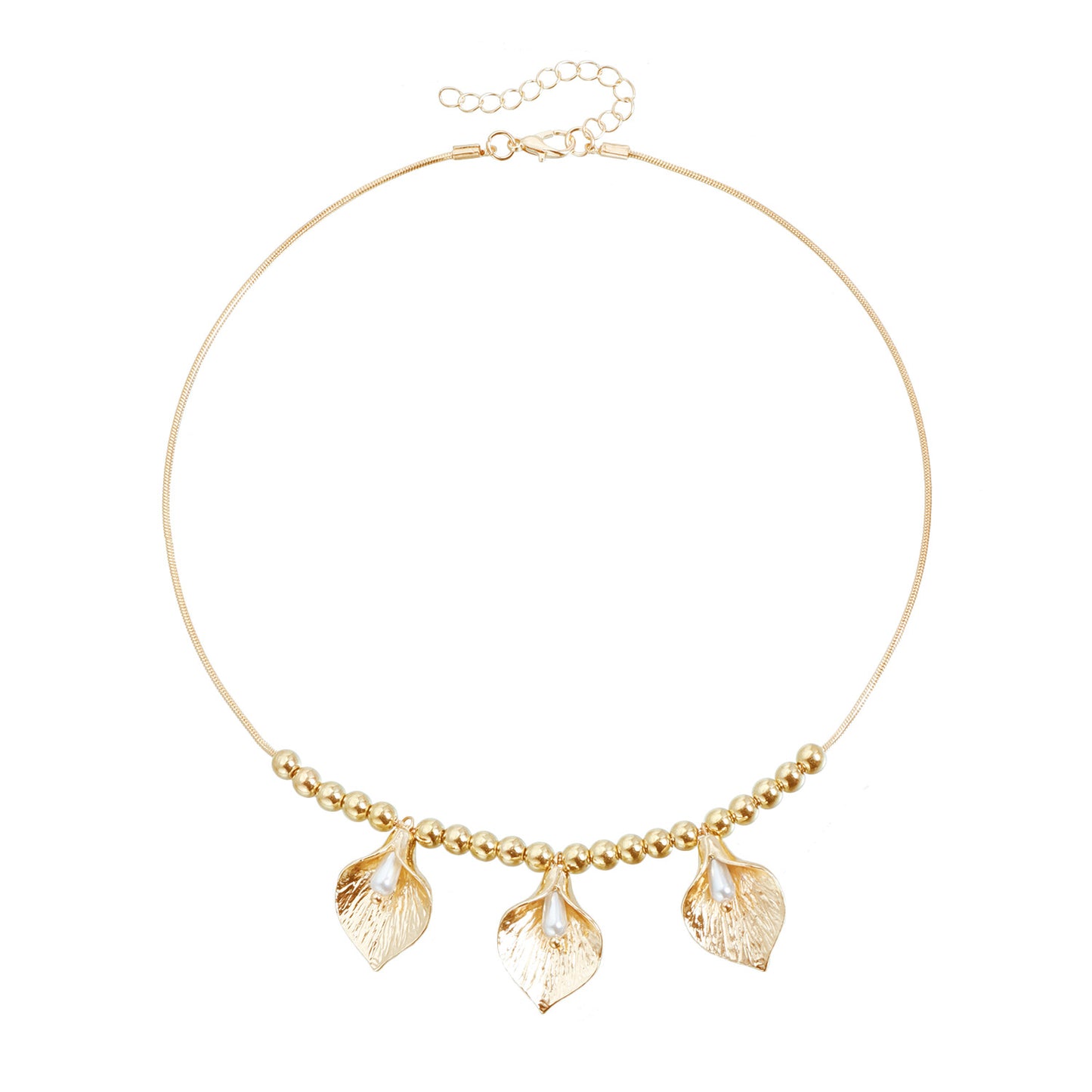 Vintage Elegant Floral Geometric Drip Oil Plated Alloy Necklace for Women