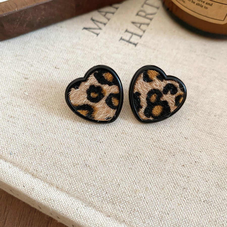 Orecchini pendenti in pelle geometrici minimalisti retrò con perni in argento sterling 925, finitura galvanizzata, da donna