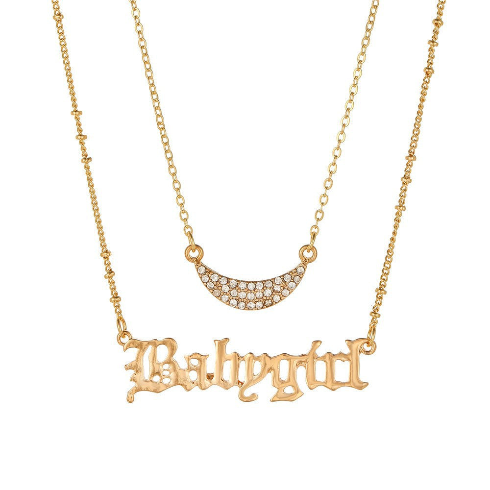 Casual Geometric Alloy Ball Chain Necklace